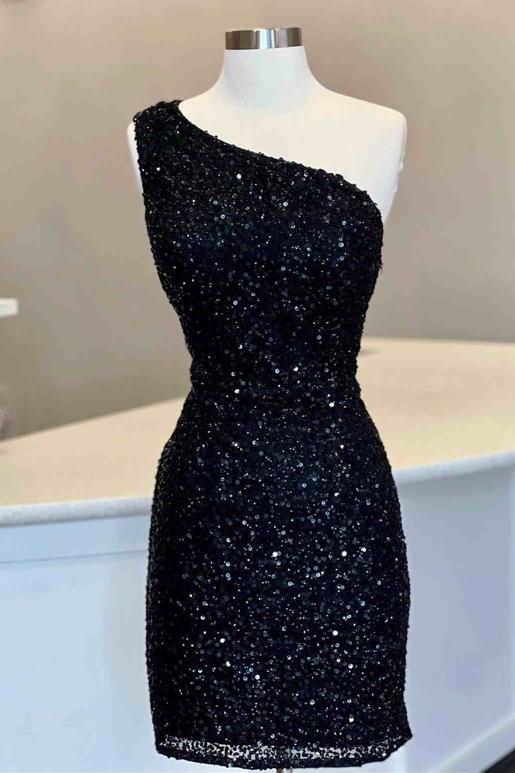 One Shoulder Red Short Homecoming Dress VMH23