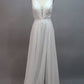 Plunging Neck Burgundy Bridesmaid Dress VMB65