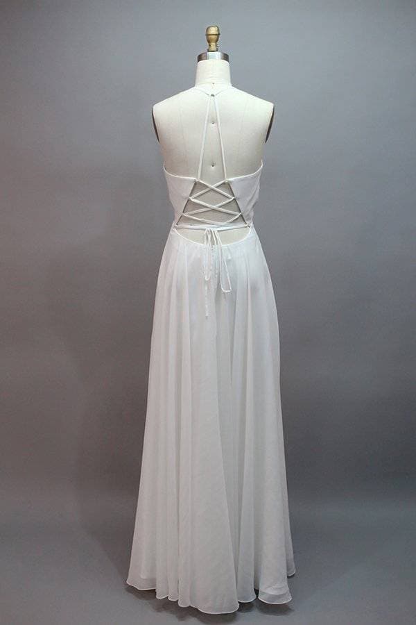 spaghetti strap open back prom dresses
