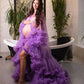 Lavender Maternity Dress For Photoshoot