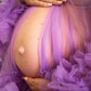 Lavender Maternity Dress For Photoshoot