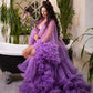 Lavender Maternity Dress For Photoshoot