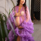 Lavender Maternity Dress For Photoshoot