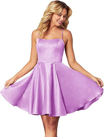 satin homecoming dress