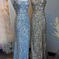 Square Neck Prom Dress With High Slit VMP149