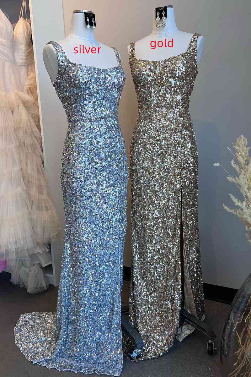 Robe de bal à col carré avec fente haute VMP149