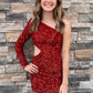 One Shoulder Purple Bodycon Homecoming Dress VMH34