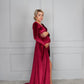 Emerald Green Velvet Dress with Train