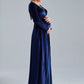 Emerald Green Velvet Dress with Train