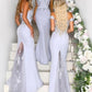 Mermaid Sequins Lilac Long Bridesmaid Dress VMB30