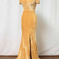 Gold Mermaid Velvet Bridesmaid Dress  VMB72
