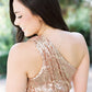 One Shoulder Rose Gold Sequins Bridesmaid Dress VMB39