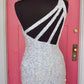 One Shoulder Sequined Long Prom Dress With Slit VMP106