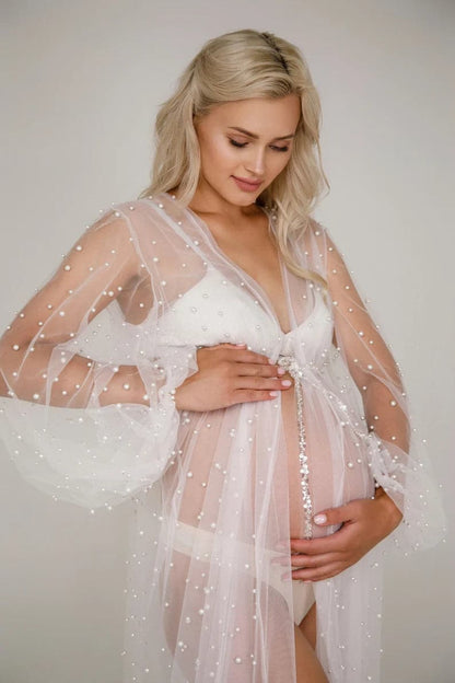 maternity pearl dress
