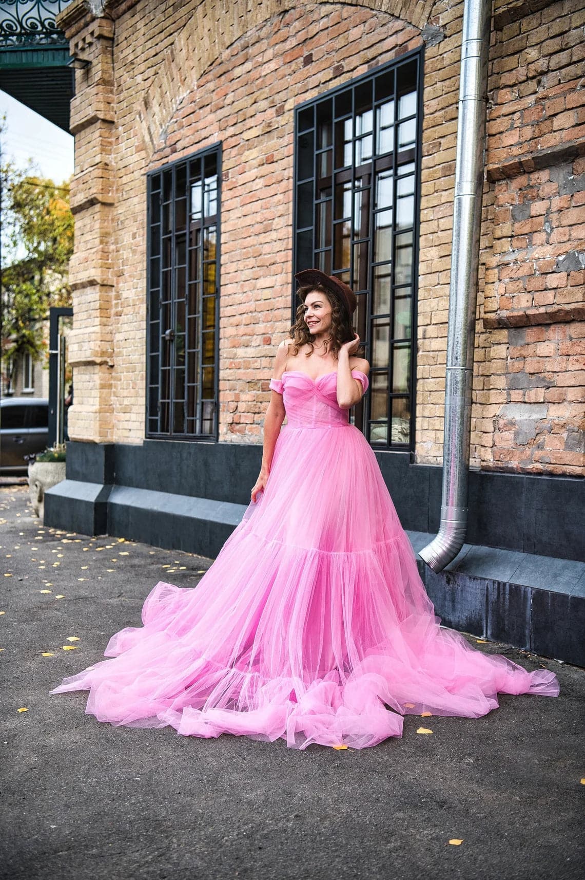 tulle pink dress