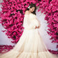Champagne wedding pregnant dress