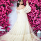 Champagne wedding pregnant dress