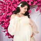 Champagne wedding pregnant dress