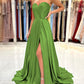 Satin Ruched Sweetheart Prom Dresses VMP137