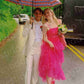 Princess Hot Pink Tiered Tulle Prom Dress VMP103