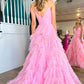 Princess Strappy Frill-Layered Prom Dress VMP118