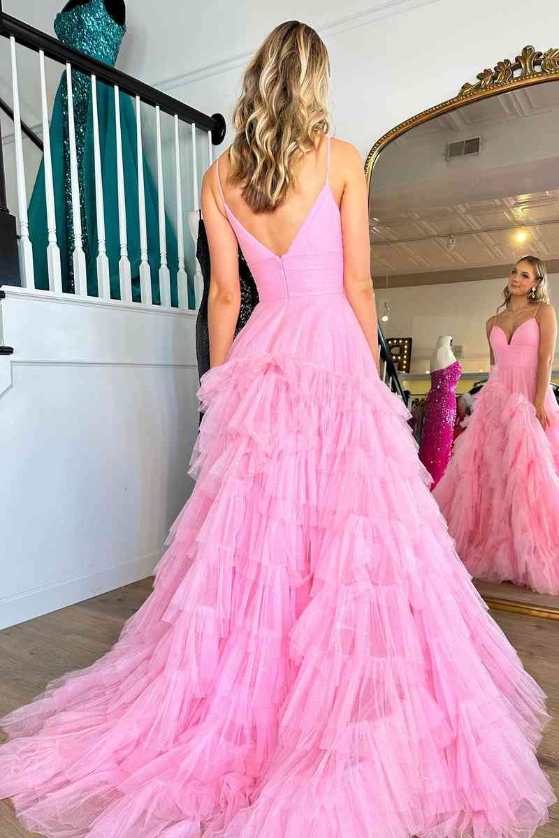 Princess Strappy Frill-Layered Prom Dress VMP118