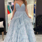 Princess Strappy Frill-Layered Prom Dress VMP118
