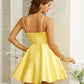 Satin Spaghetti Straps Short/Mini Dresses  VMH47