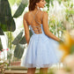 Tulle Lace One-Shoulder Short/Mini Dresses  VMH49