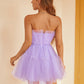 Tulle Ruffles Short dress Sleeveless Mini Dresses VMH65