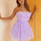 Tulle Ruffles Short dress Sleeveless Mini Dresses VMH65