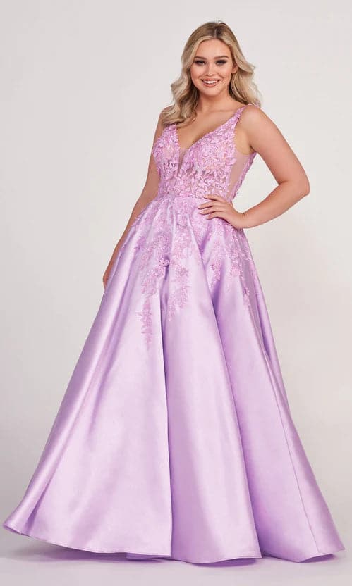 Lilac Prom Dress with 3-D Butterflies VMP58