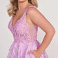 Lilac Prom Dress with 3-D Butterflies VMP58