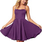 Spaghetti Straps Homecoming Dress Short Satin Puffy Cocktail VMH1
