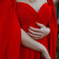 Bohemian red dress