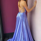 High Slit Lavender Prom Dress with Pockets VMP84