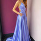 High Slit Lavender Prom Dress with Pockets VMP84