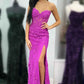 Corset Lace Long Prom Dress With Slit VMP116