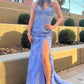 Corset Lace Long Prom Dress With Slit VMP116