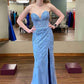 Corset Lace Long Prom Dress With Slit VMP116