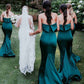 Strapless Green Mermaid Bridesmaid Dress VMB62