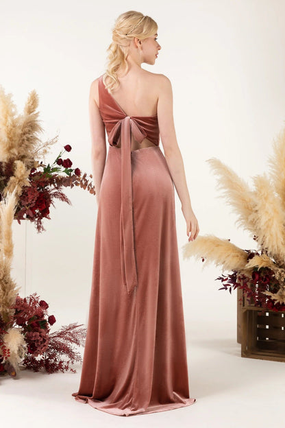velvet bridesmaid dress