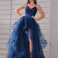Tulle Layers Formal Dresses V neck Prom Dresses