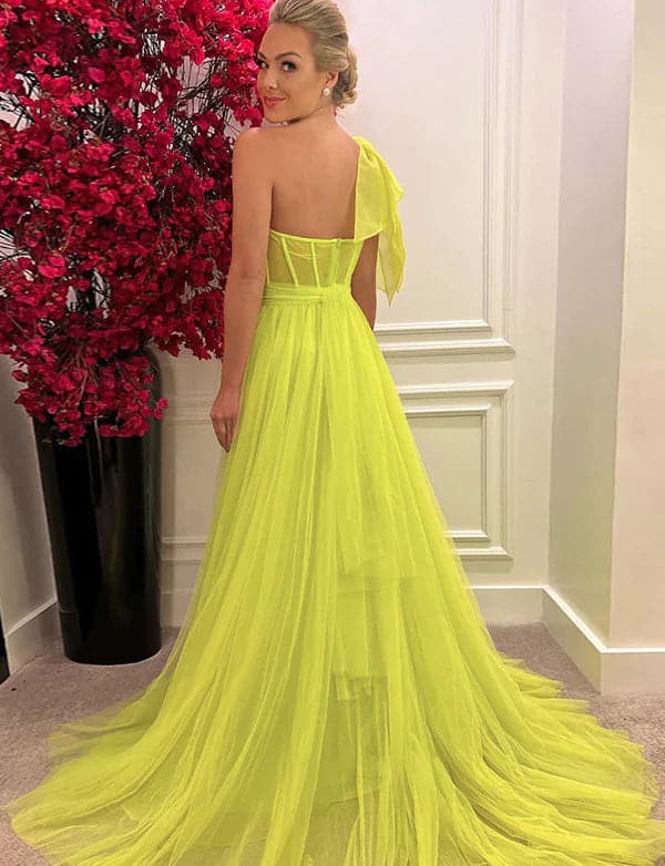 dress prom yellow