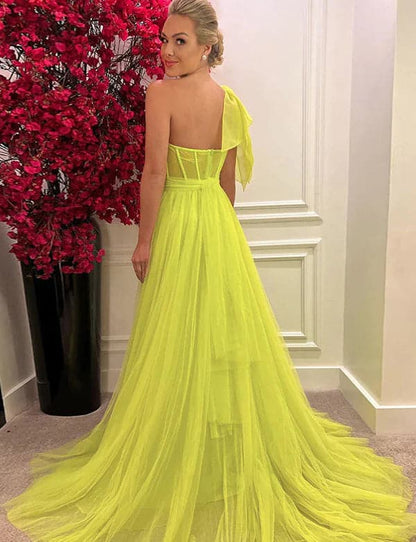 dress prom yellow