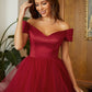 Tulle Ruffles Off-the-Shoulder Prom Dresses VMP141