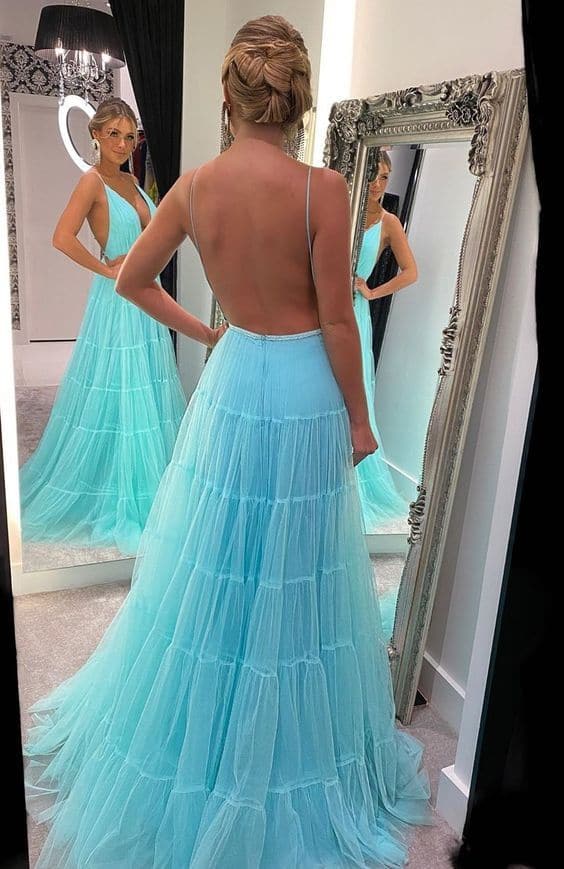 Tulle Tiered Evening Dresses VMP36