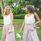 Two Piece Blush Pink Bridesmaid Dress VMB58