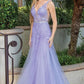 V Neck Prom Ball Gown with Sheer Bodice VMP71