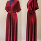 Burgundy Velvet Bridesmaid Dress VMB70